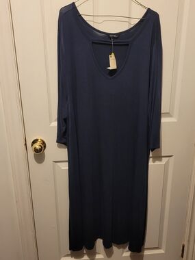 George Navy Scoop V-Neck Maxi Dress